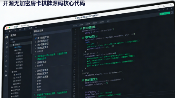 开源无加密房卡棋牌源码 可二次开发 2026 全端适配完整版
