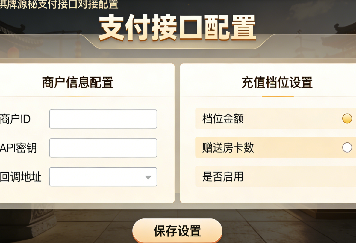 房卡源码支付接口对接配置，开源房卡棋牌源码商用对接教程截图