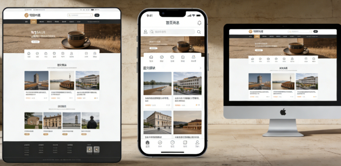 自适应网站模板全平台访问效果，可商用响应式源码展示