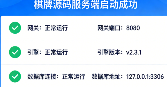 棋牌源码服务端启动成功截图,棋牌源码搭建正常运行界面 棋牌源码服务端启动成功截图,棋牌源码搭建正常运行界面