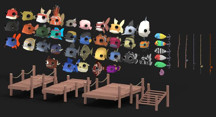 捕鱼游戏源码的鱼类模型与资源文件参考