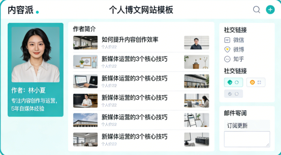 个人博客模板源码 2026：设计师 / 程序员 / 自媒体专属方案（含个性化教程）