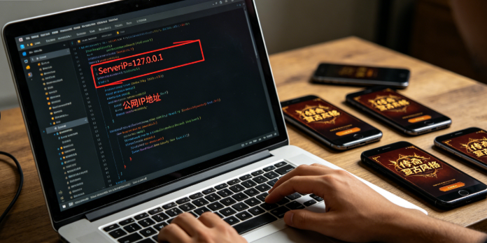 传奇复古风格登录界面的调试演示图