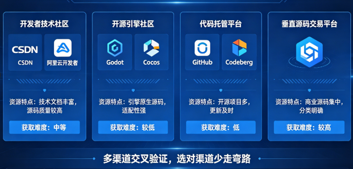无捆绑单机游戏源码获取渠道全景图