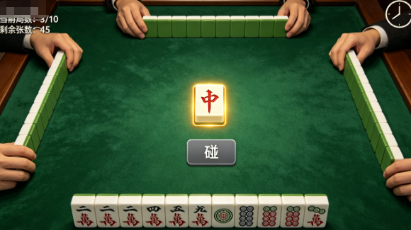 红中麻将四人牌局实战画面截图