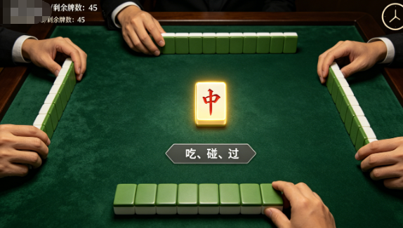 红中麻将四人牌局实战画面截图 红中麻将四人牌局实战画面截图