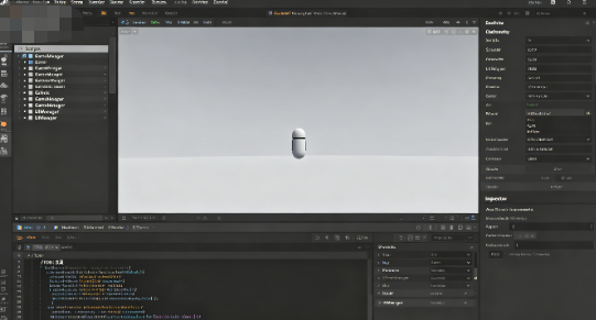 Unity编辑器界面中一个空壳工程的Scene视图截图 Unity编辑器界面中一个空壳工程的Scene视图截图